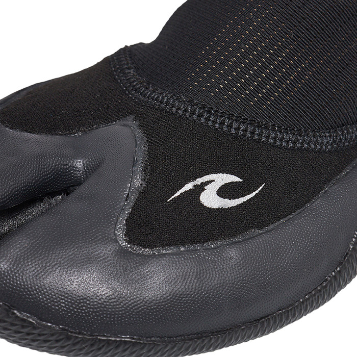 2024 Rip Curl Reefer 1.5mm Sapatos De Fato De Mergulho De Dedo Do P Dividido Wbo1at - Preto / Carvo Vegetal